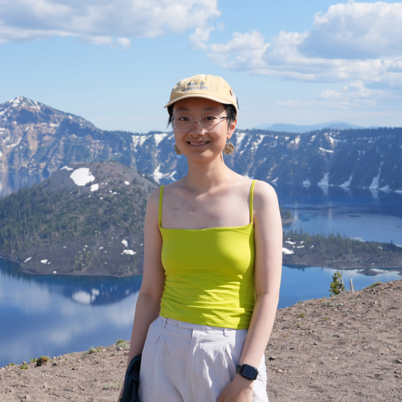 Adela Deng at Crater Lake National Park after attending OPLSS 2025
